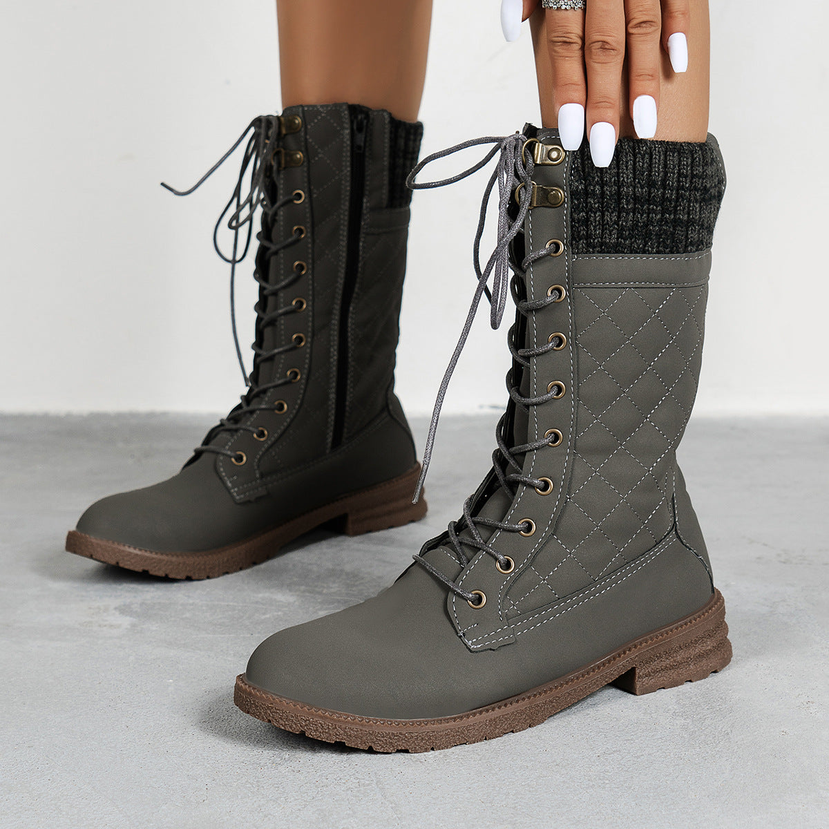 Lace Up Boots Winter Cowboy