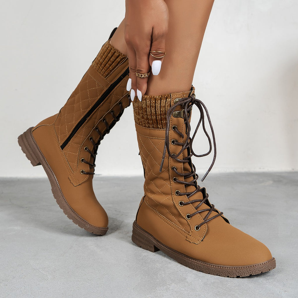 Lace Up Boots Winter Cowboy