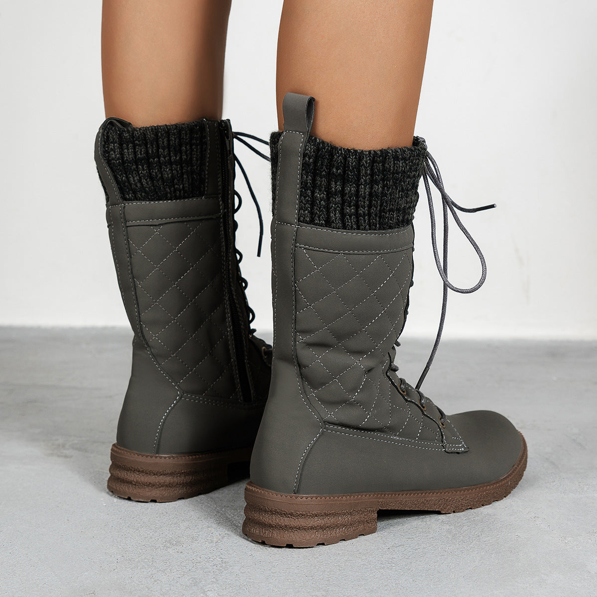 Lace Up Boots Winter Cowboy