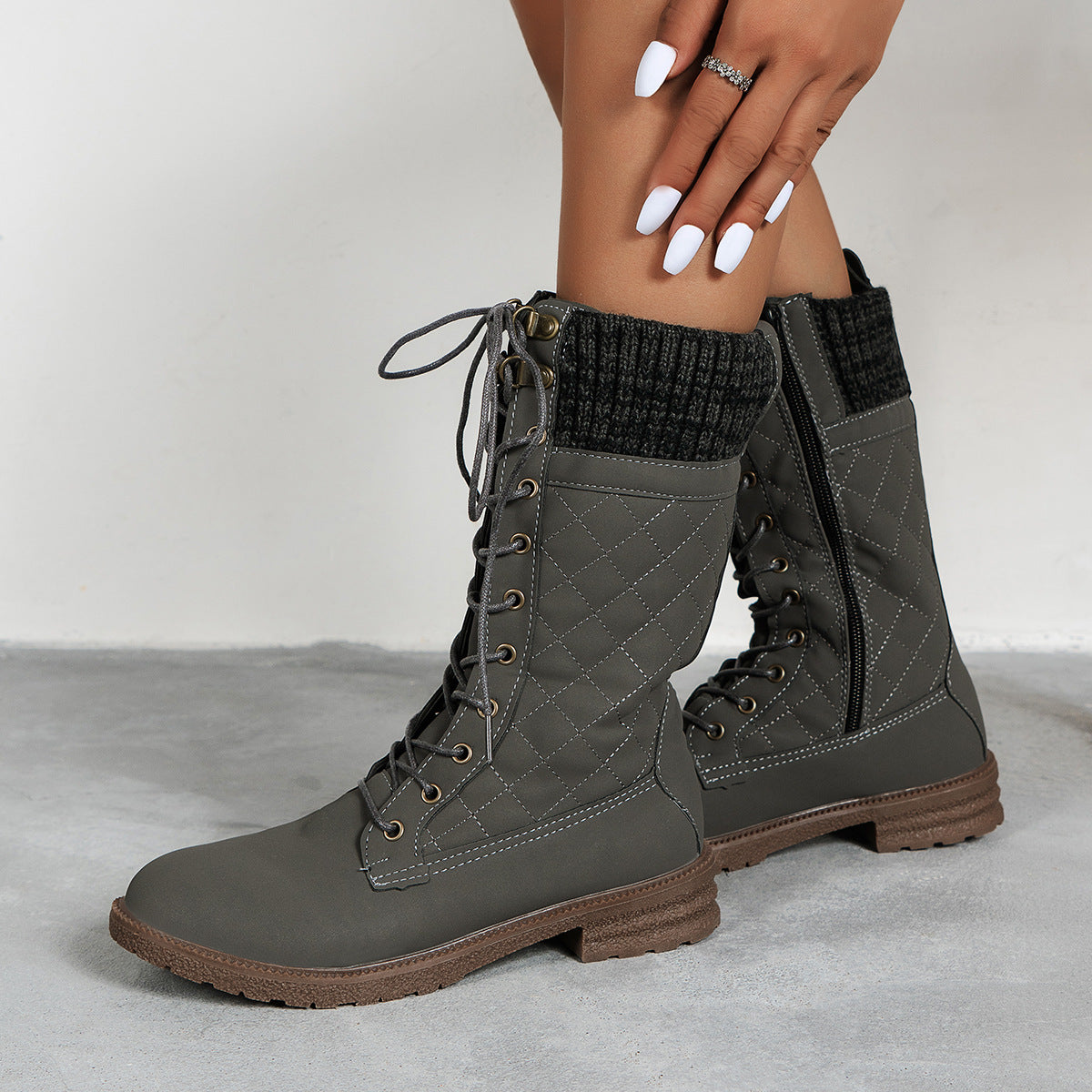 Lace Up Boots Winter Cowboy